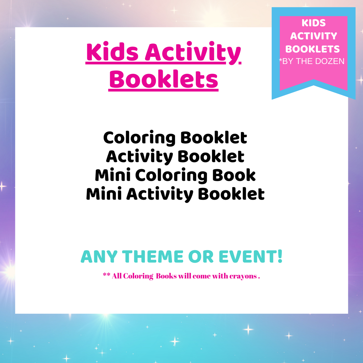 Kids Activity Booklets