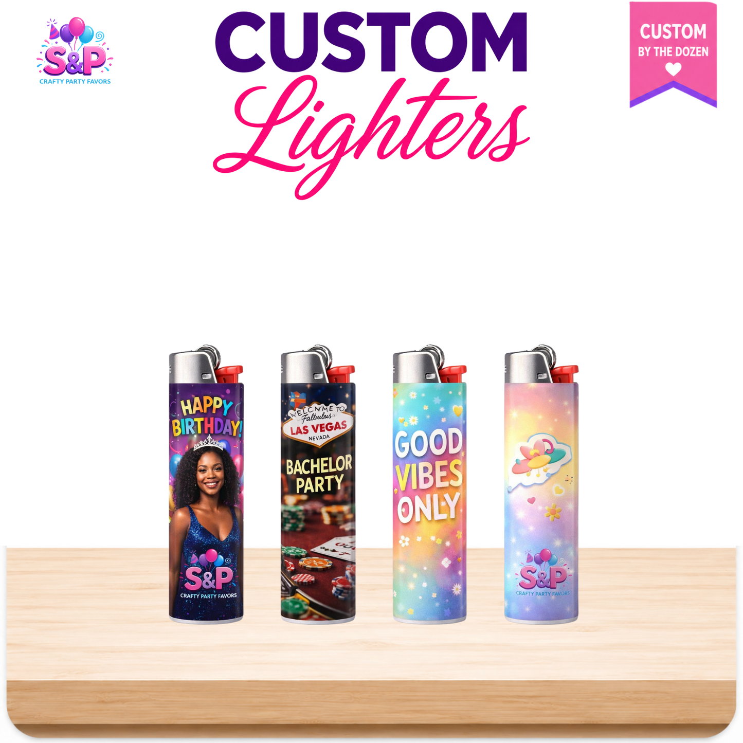 Custom Adult Lighters – Personalized Party Favors (By the Dozen)
