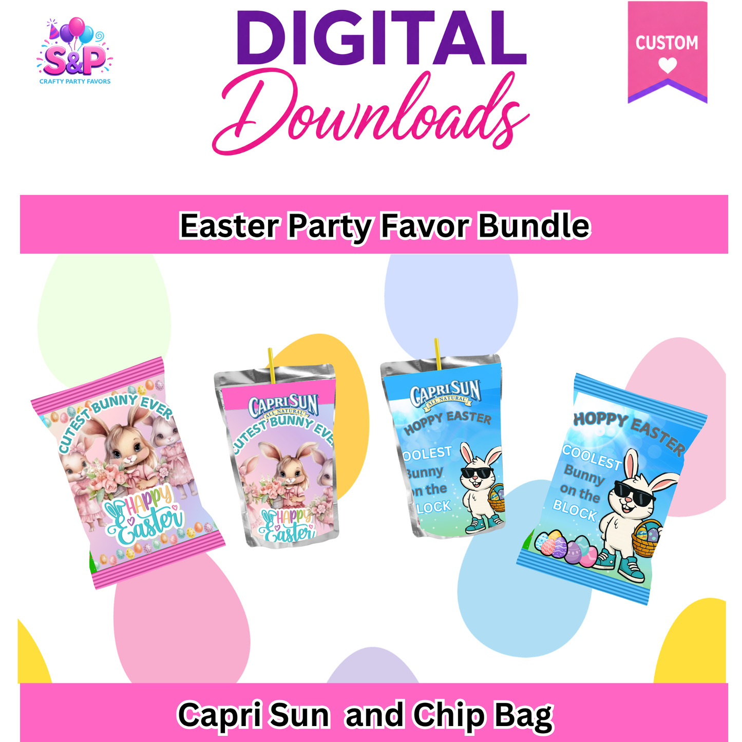 Free Easter Chip Bag + Capri Sun Label (Boy + Girl Version)