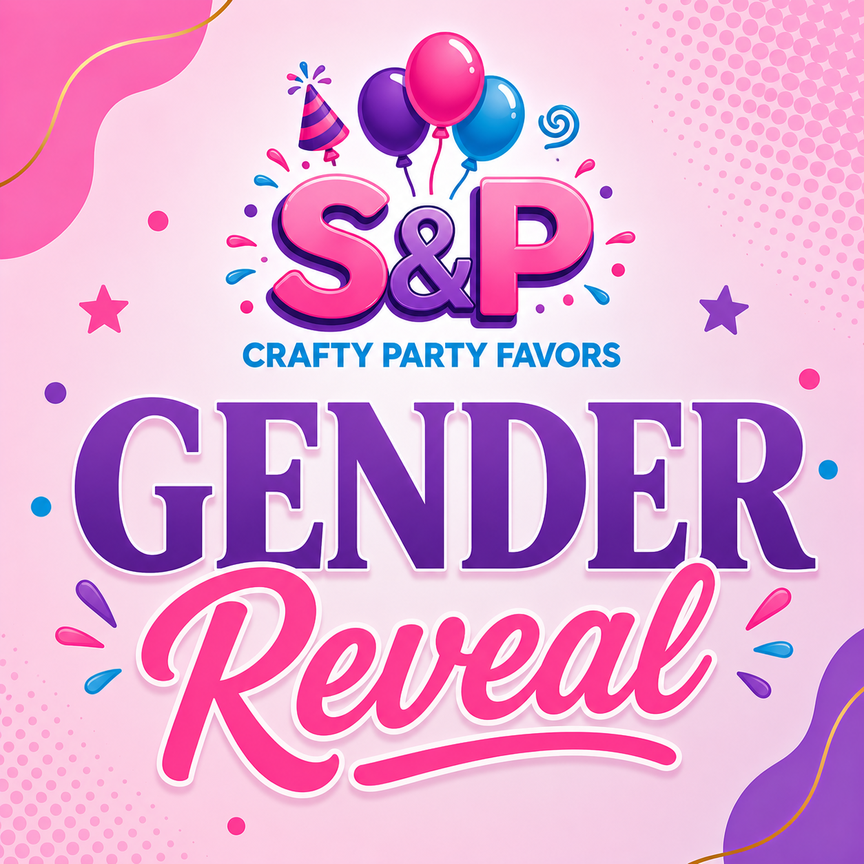 Gender Reveal Party Favors | S&P Crafty Party Favors