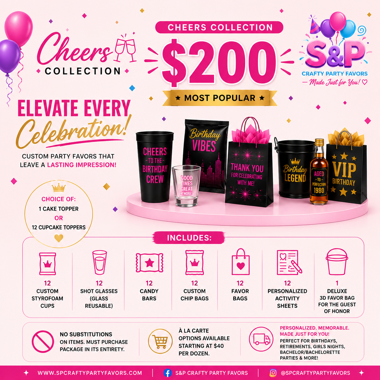 Cheers Collection | Adult Party Favor Package