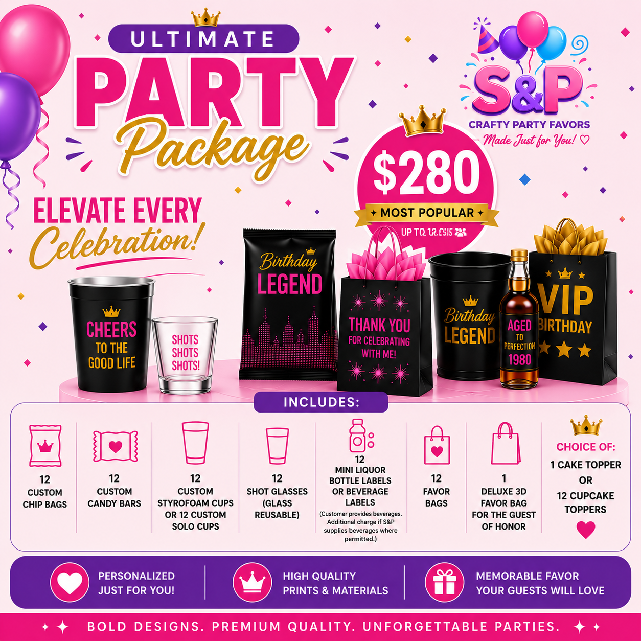 Ultimate Celebration Collection|Adult Party Favor Package