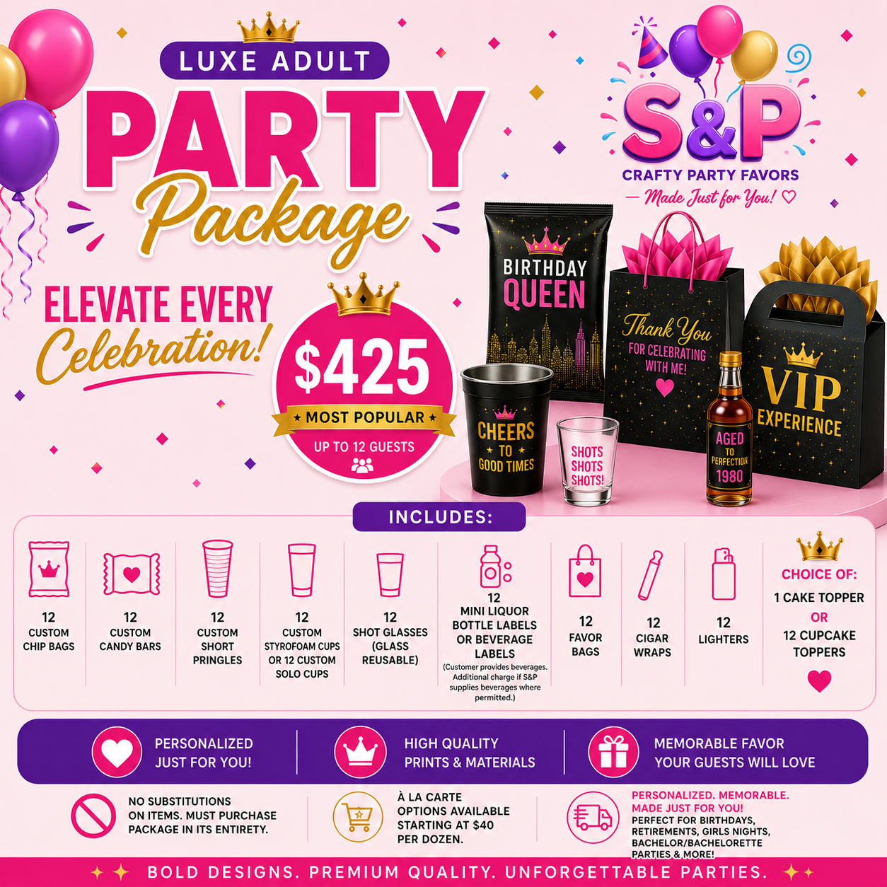 Luxe Adult Party Collection | Premium Adult Party Favor Package