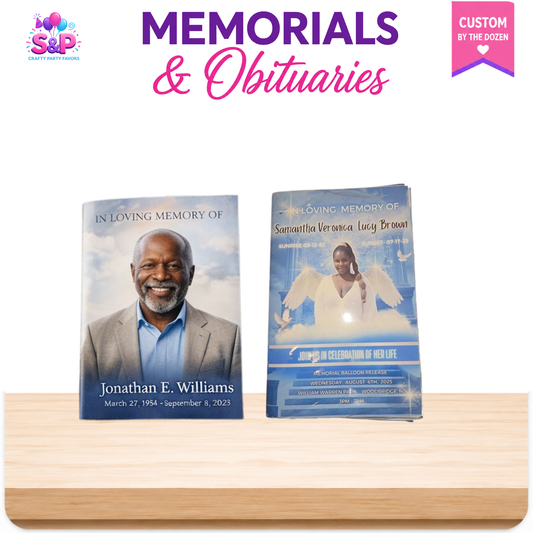 Custom Funeral & Memorial Obituary Programs | Personalized Celebration of Life Programs