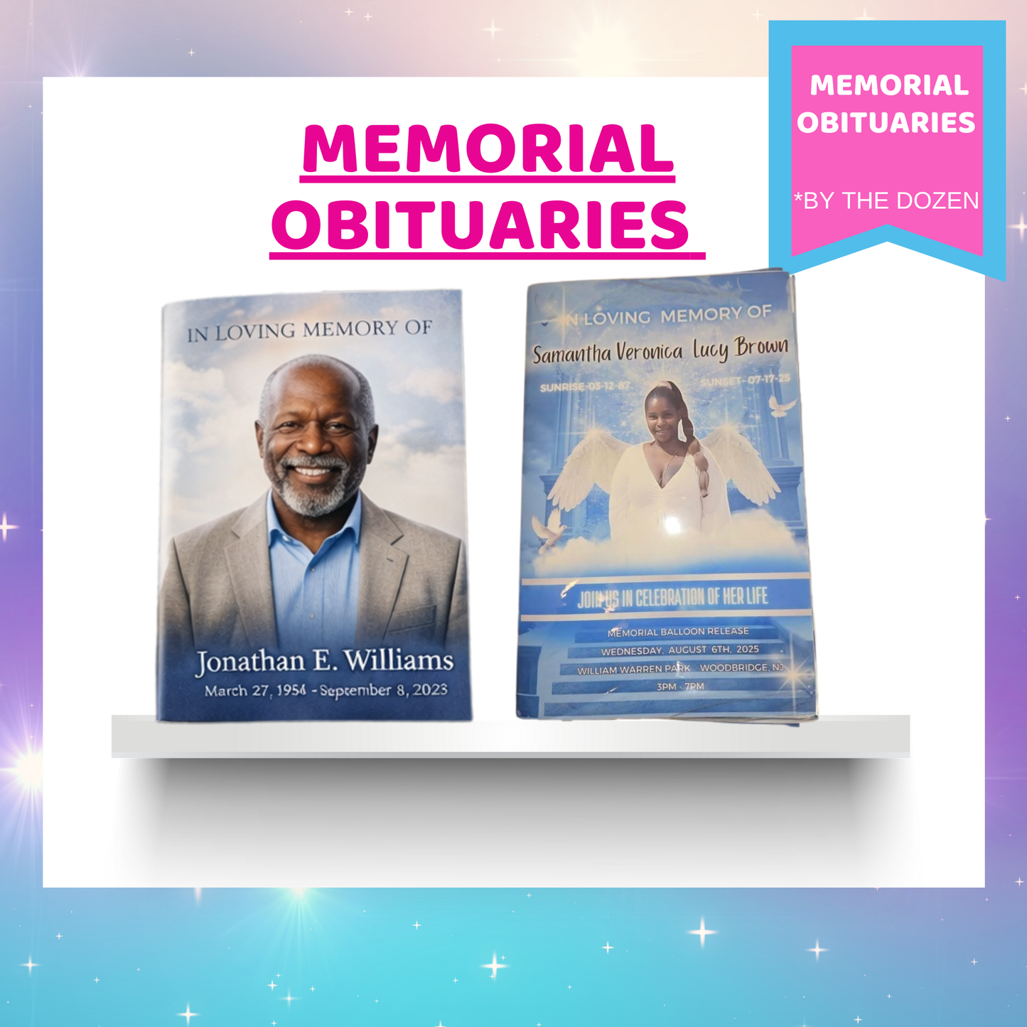 Memorial Obituaries – Custom Funeral & Celebration of Life Programs