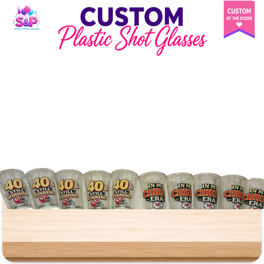 Custom Plastic Shot Glasses | Personalized Party Shot Glasses by the Dozen