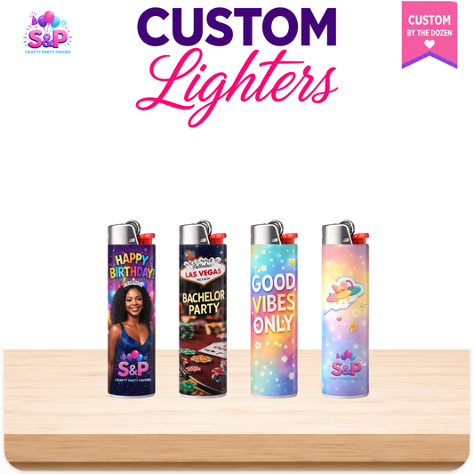 Custom Adult Lighters – Personalized Party Favors (By the Dozen)