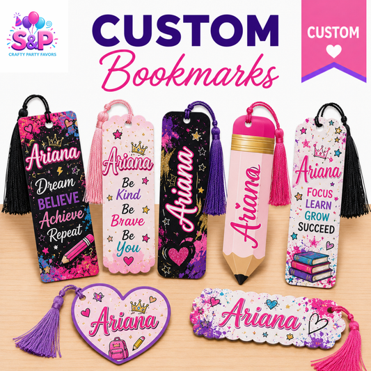 Custom Bookmarks (Set of 4) | Personalized Bookmarks with Tassels