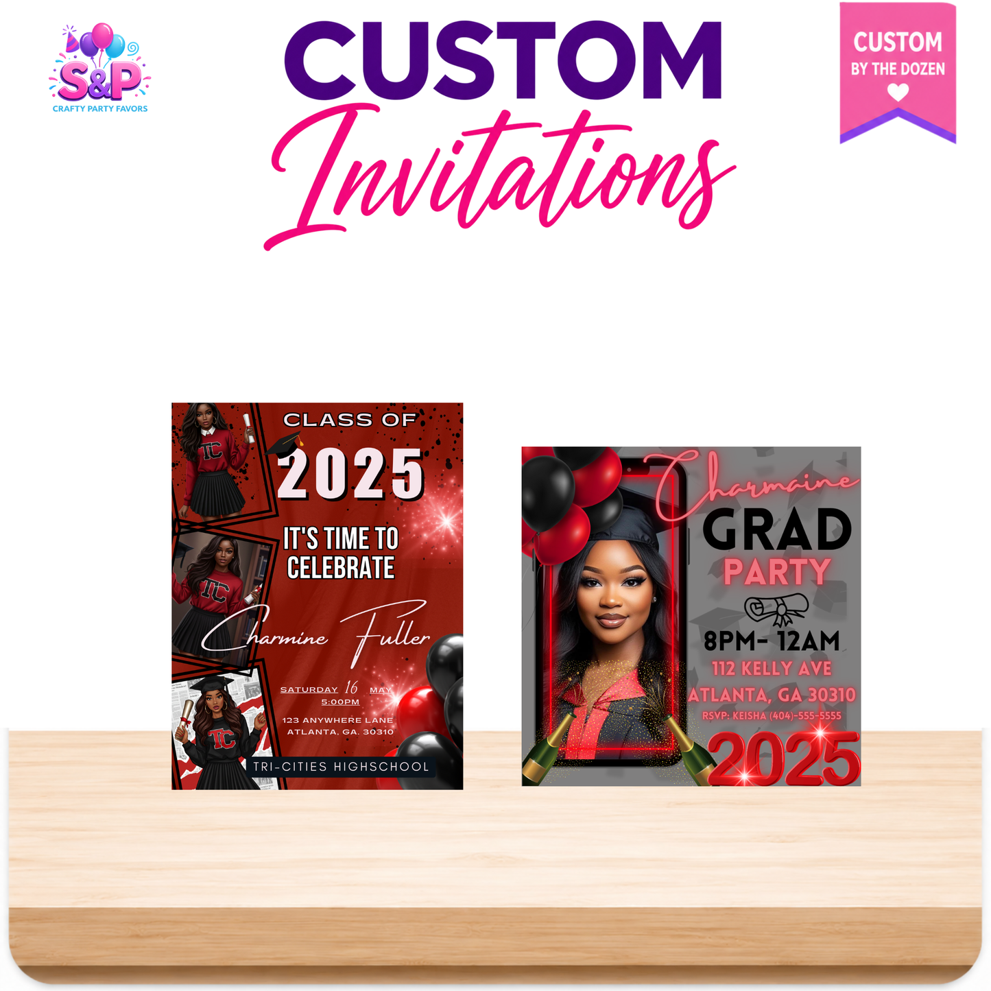 Graduation Party Invitations – Custom Digital or Printed Invitations