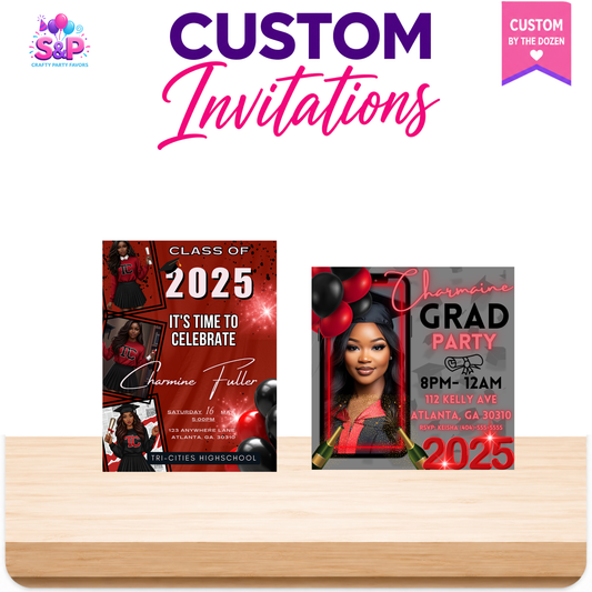 Graduation Party Invitations – Custom Digital or Printed Invitations