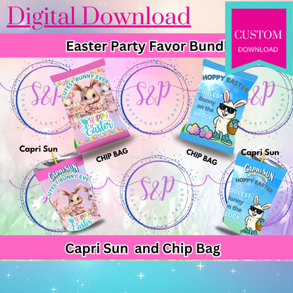 Free Easter Chip Bag + Capri Sun Label (Boy + Girl Version)